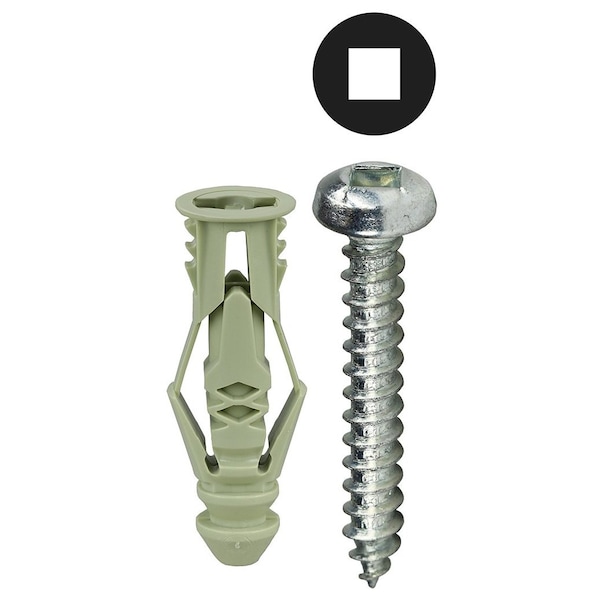 Dottie Triple-Grip Screw Anchor, 1-1/2" L, Nylon TG12KSQTP - main